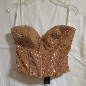 Sequin Bustier Top